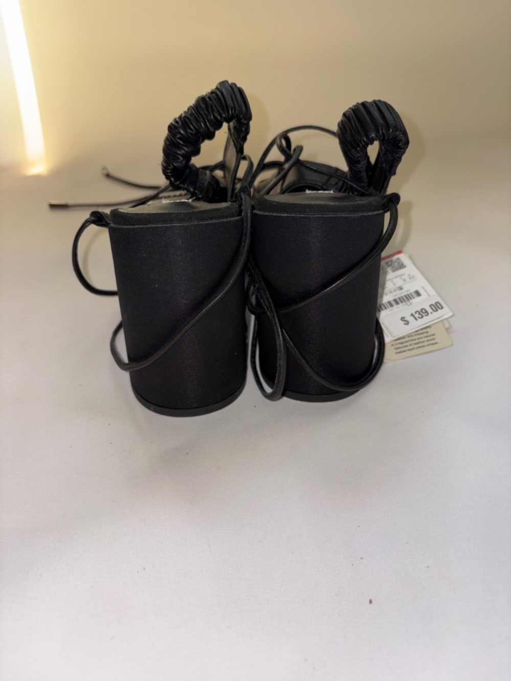 Zara Ballet Style High Heel Black Square-Toe Block Slingback - Picture 6 of 11